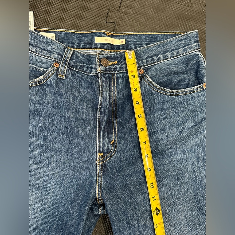 Levi's Dad Jean Women 28 Blue Premium High Rise Straight Leg Denim